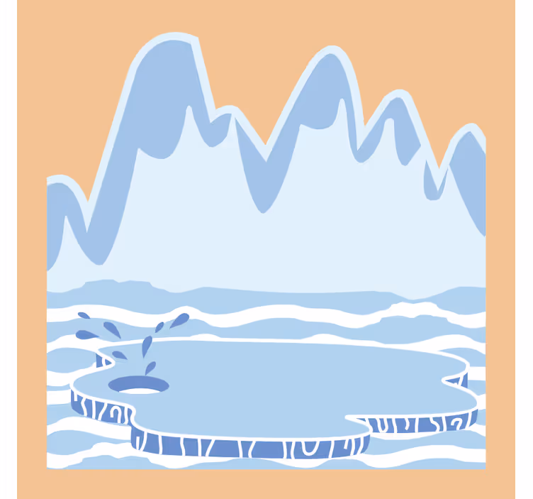 Rullegardin barn blå isfjell - Tenstickers