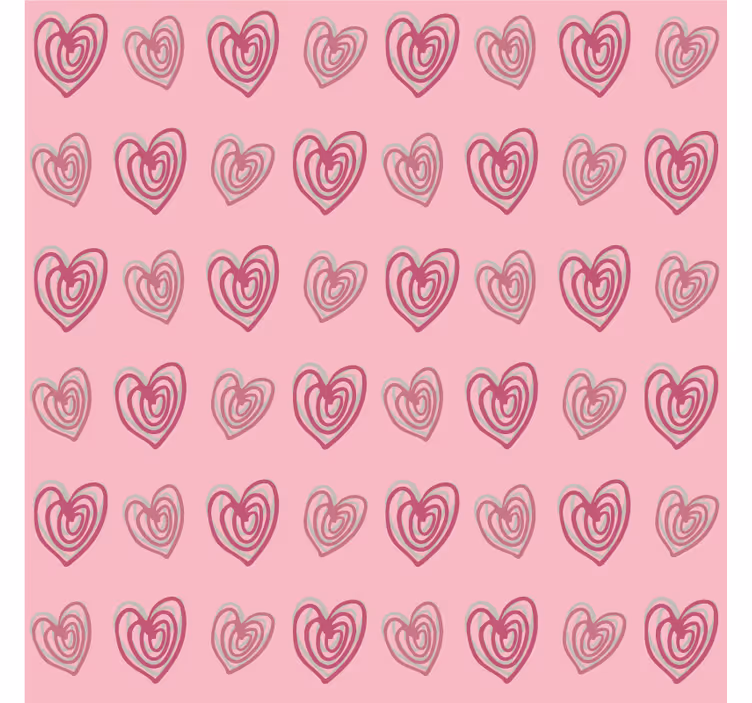 Rullegardin barn rosa hjerter mønster - Tenstickers