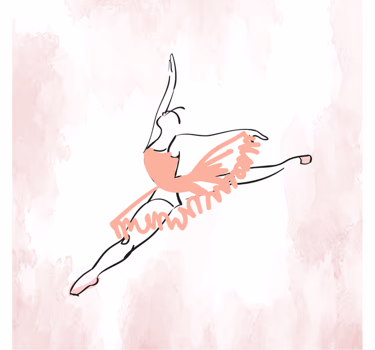 Rullegardin barn ballerina danselinje kunst - Tenstickers