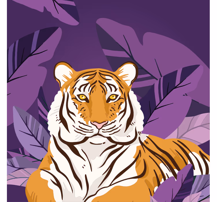 Rullegardin barn nysgjerrig tiger jungeldyr - Tenstickers