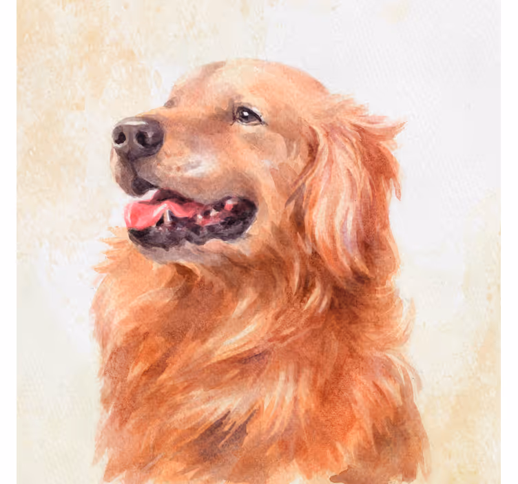 Rullegardin barn akvarellstil hund - Tenstickers