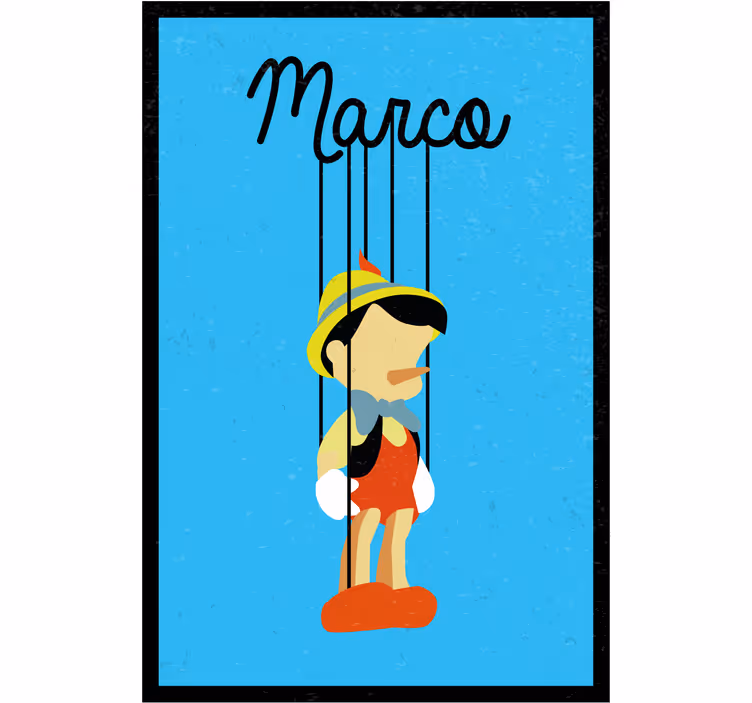 Rullegardin barn med tilpasset pinocchio motiv - Tenstickers
