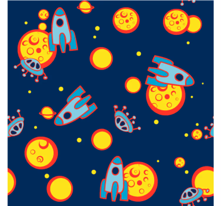 Rullegardin barn kosmisk vinylmotiv - Tenstickers