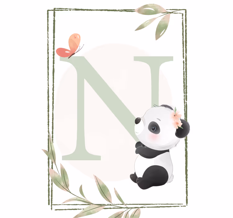Rullegardin barn søt panda - Tenstickers