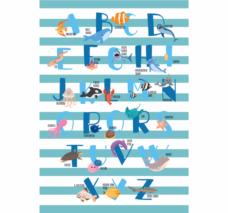 Rullegardin barn havets alfabet - Tenstickers