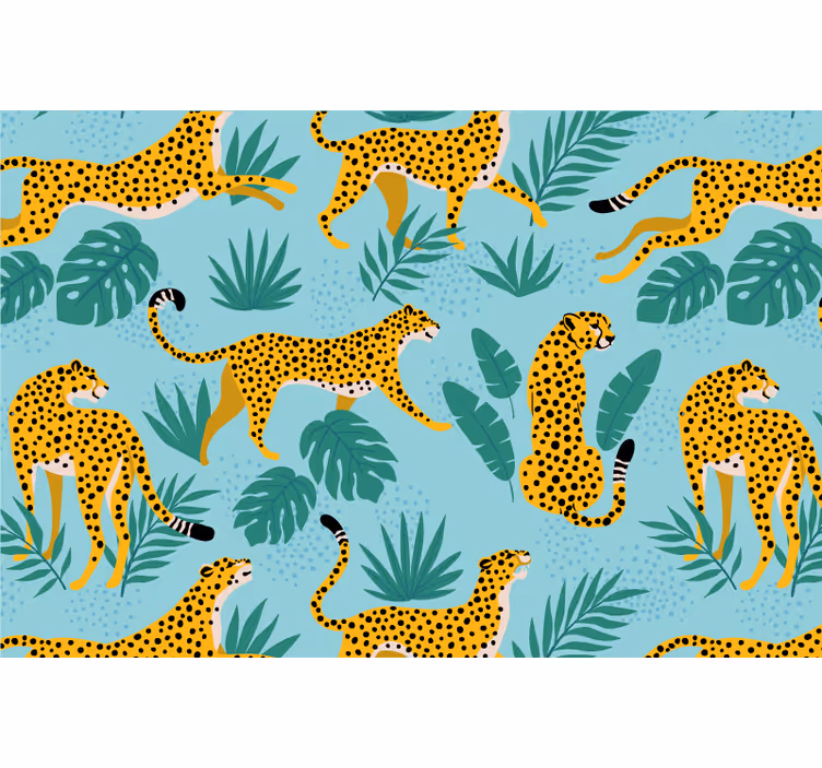 Rullegardin barn leopard safari - Tenstickers