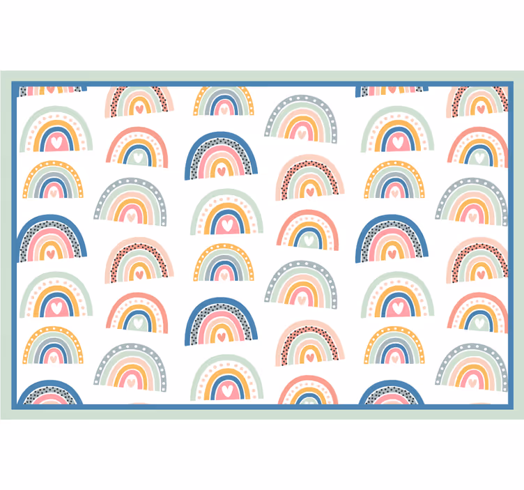Rullegardin barn fargerikt minimalistisk regnbue mønster - Tenstickers