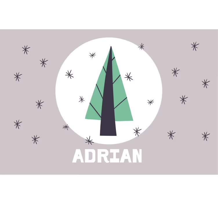 Rullegardin barn personlig juletre - Tenstickers