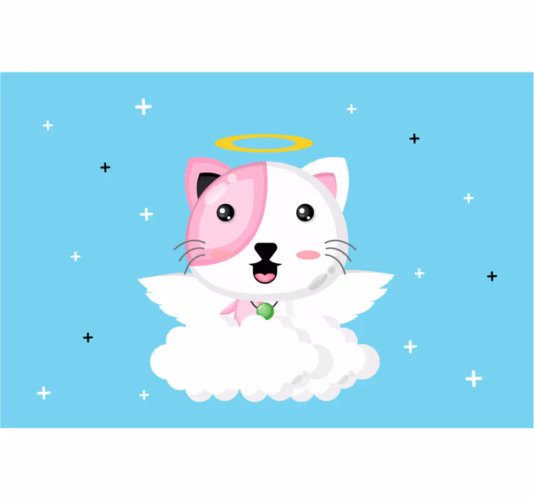 Rullegardin barn engel katt - Tenstickers