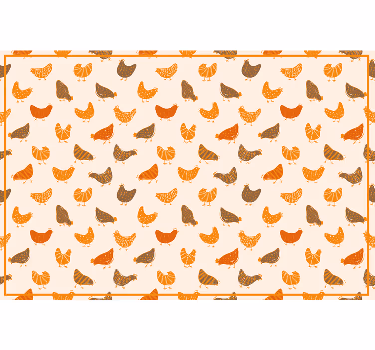 Rullegardin barn kylling og kylling oransjemønster - Tenstickers