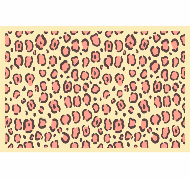 Rullegardin barn i gult og rosa leopardmønster - Tenstickers