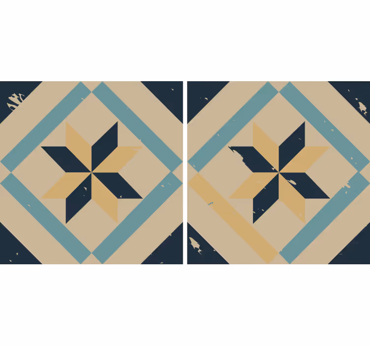 Rullegardin kjøkken elegant design i sementfliser - Tenstickers