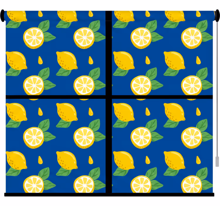 Rullegardin kjøkken håndtegnede sitronfliser - Tenstickers