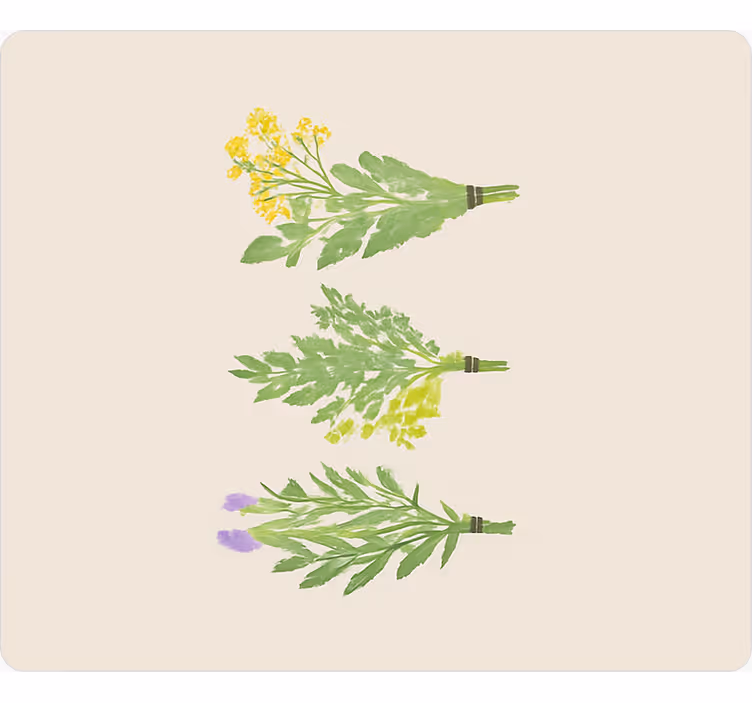 Rullegardin kjøkken elegante enkle blomster - Tenstickers