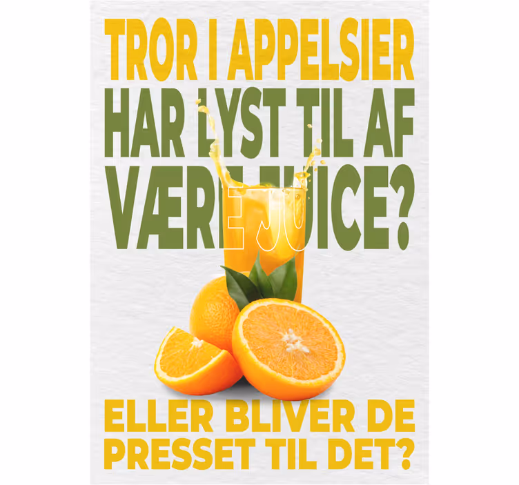 Rullegardin kjøkken appelsiner vil bli juice - Tenstickers