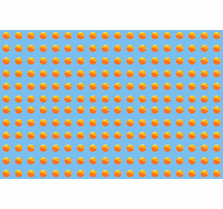 Rullegardin blå 70-talls solmønster - Tenstickers