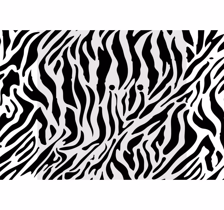 Svart rullegardin med zebra mønster - Tenstickers