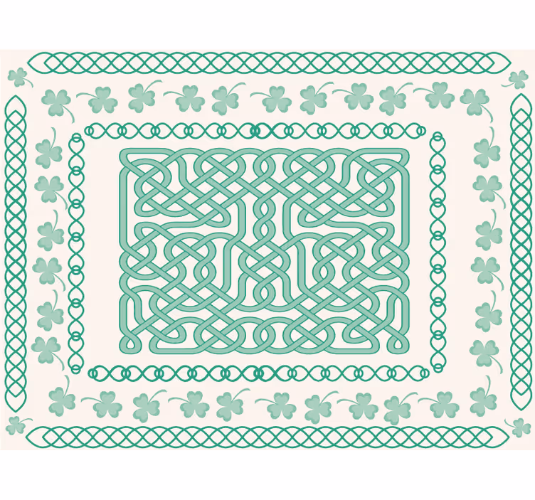Rullegardin grønn rund kløver - Tenstickers