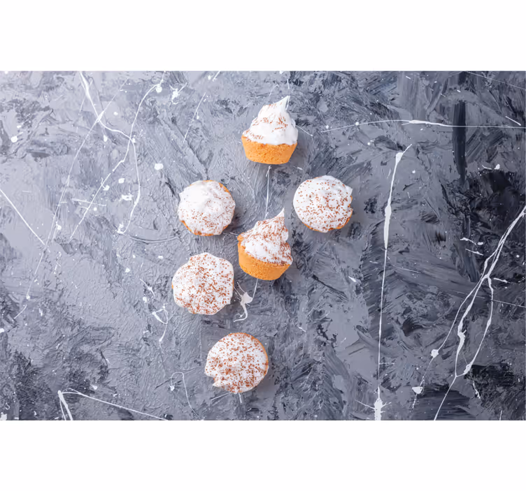 Rullegardin grå kremete cupcakes - Tenstickers