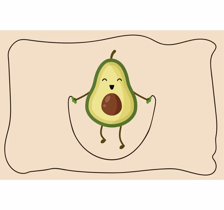 Rullegardin beige morsom avokado på hoppetau - Tenstickers