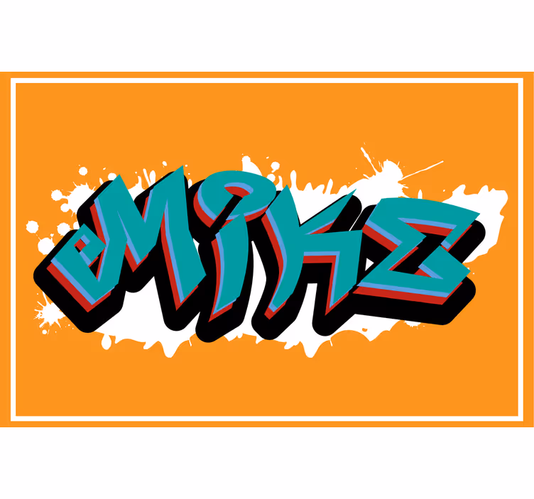 Rullegardin oransje wild style king graffiti - Tenstickers