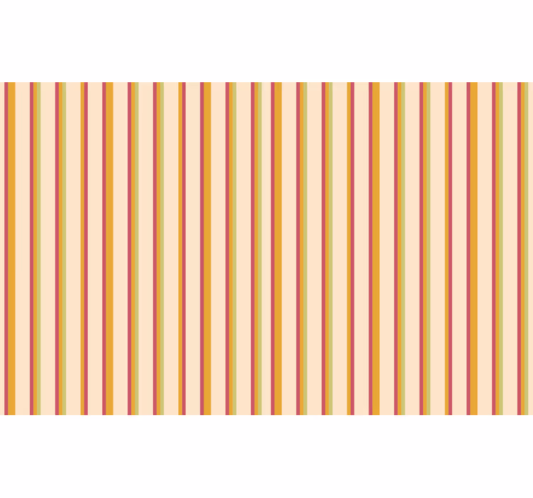 Rullegardin oransje retro pastellstripemønster - Tenstickers