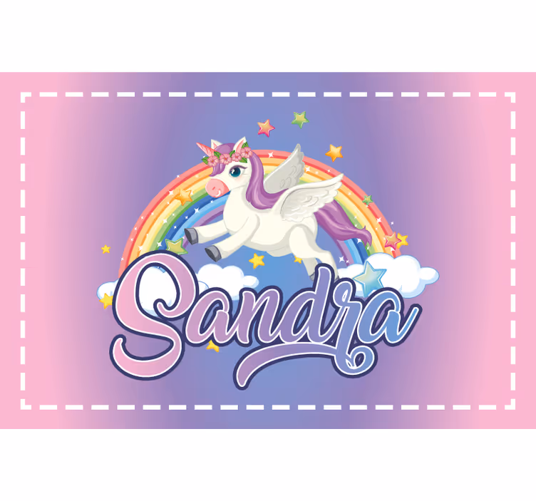 Rullegardin lilla vakker unicorn tilpasset barn - Tenstickers
