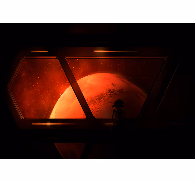 Rullegardin rom utsikt fra mars - Tenstickers
