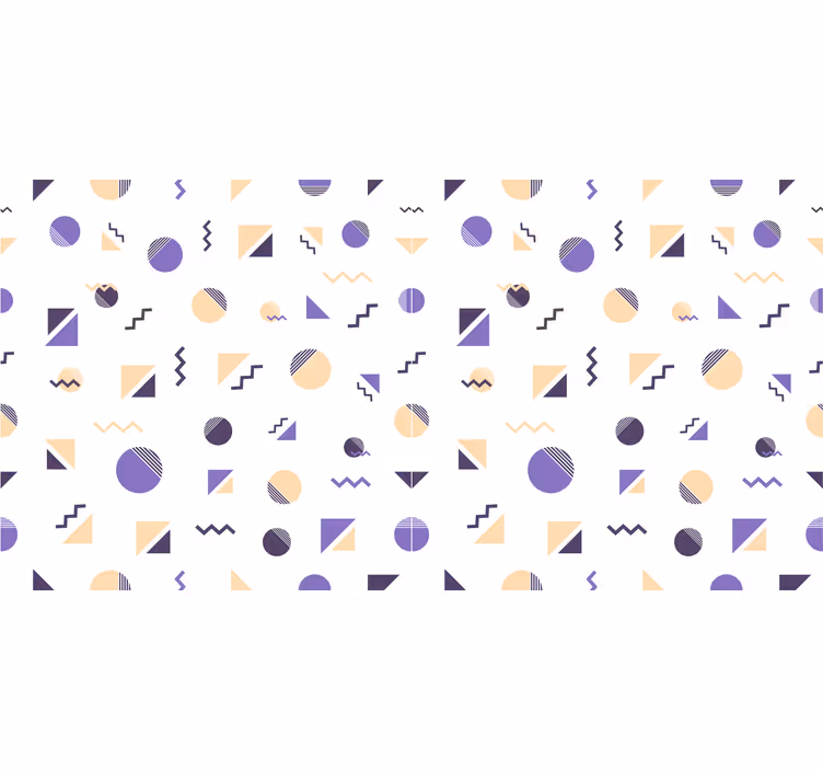Rullegardin rom fargede geometriske former - Tenstickers