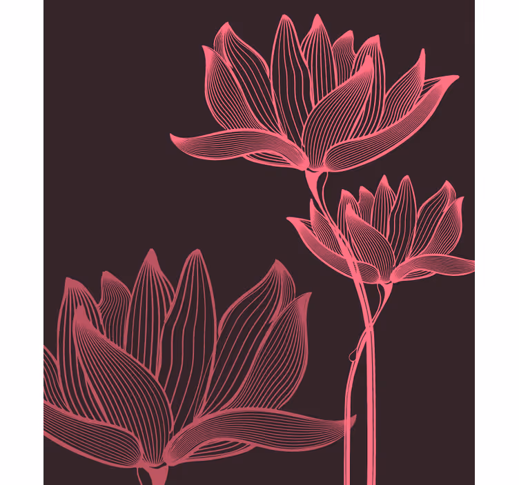 Rullegardin rom lotus to blomster - Tenstickers