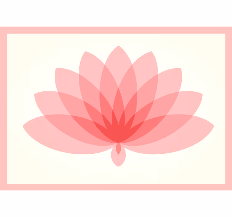 Rullegardin rom lotus enkelt blomst - Tenstickers