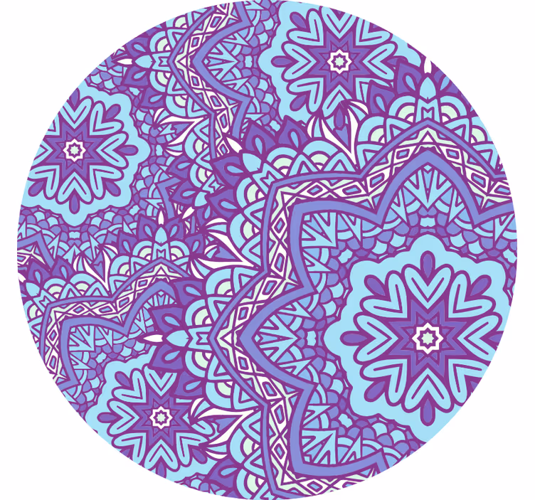 Rullegardin rom blå og lilla mandala - Tenstickers