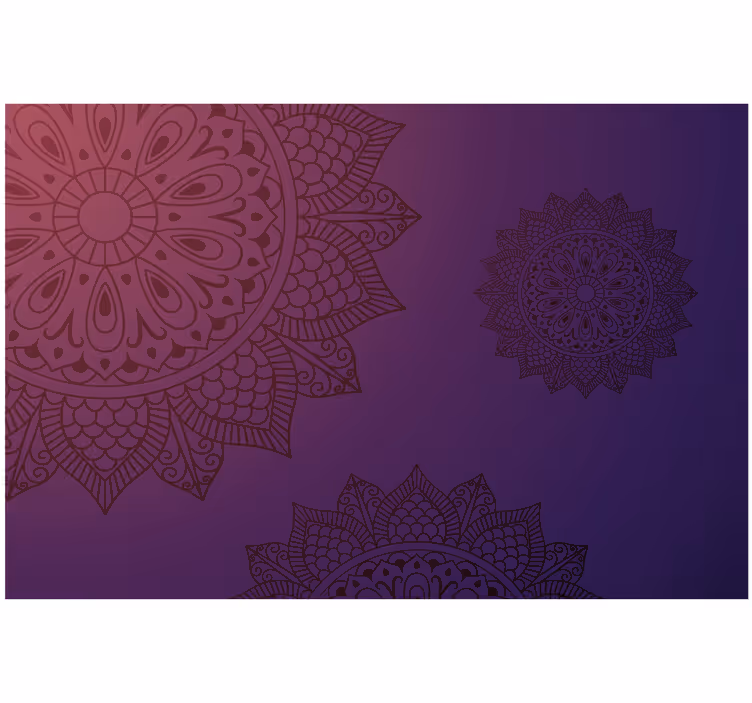 Rullegardin rom lys mandala blå og lys - Tenstickers