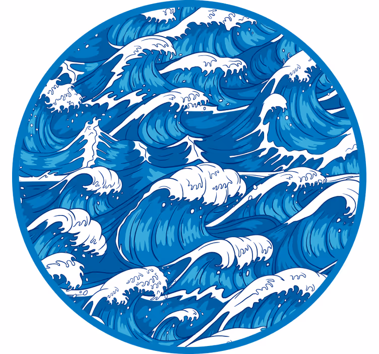 Rullegardin rom japanske bølger - Tenstickers