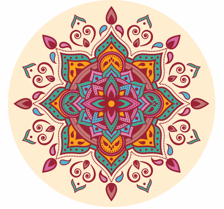 Rullegardin rom rosa mandala - Tenstickers