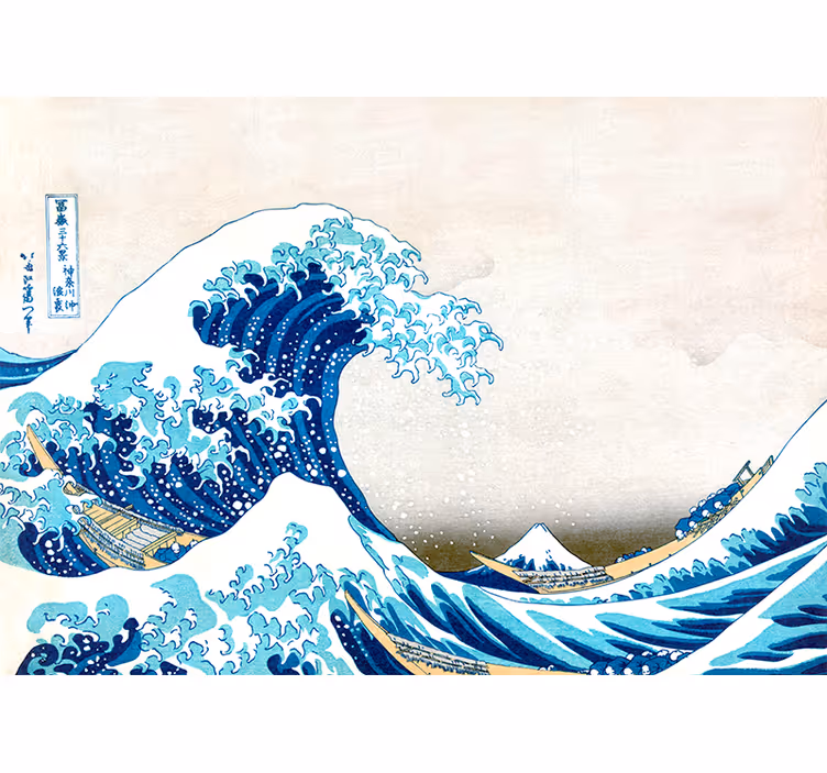 Rullegardin stue kanagawa bølge - Tenstickers