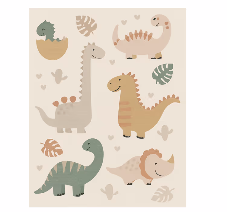 Rullegardin barn i beige jurassic design - Tenstickers