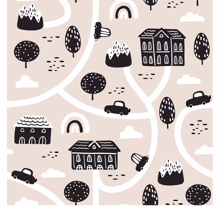 Rullegardin barn svart og hvit veier - Tenstickers