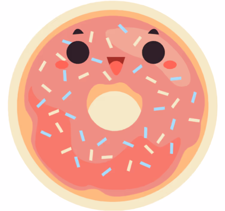 Rullegardin barn anime doughnuts - Tenstickers