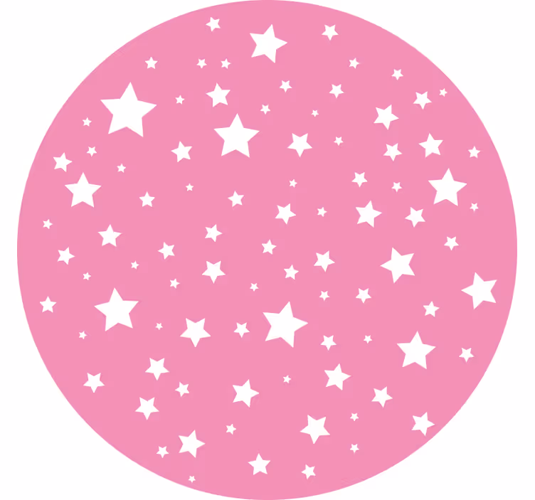 Rullegardin barn rosa stjerner rund - Tenstickers