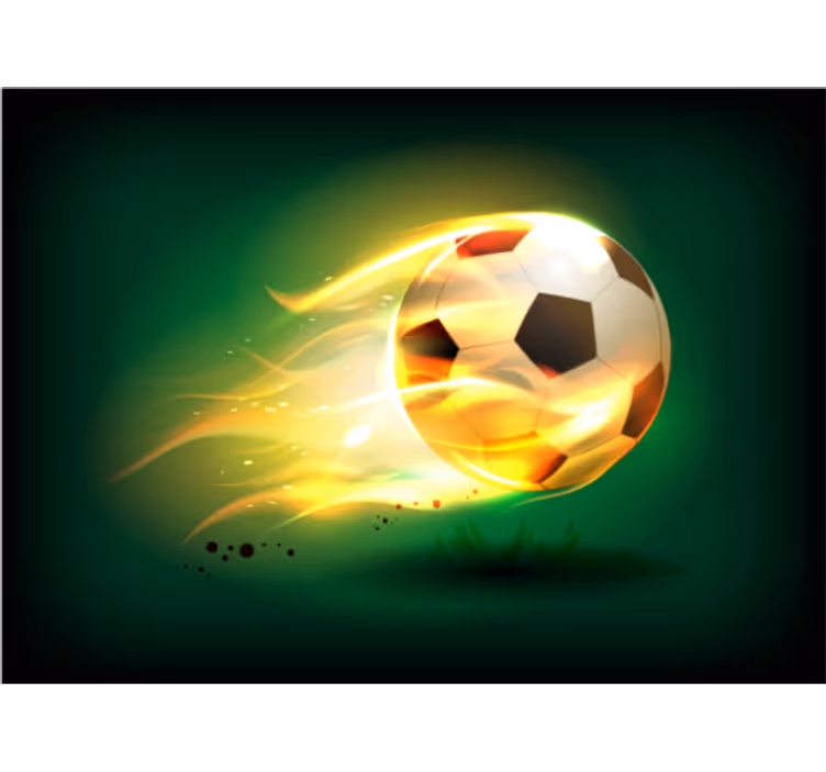 Rullegardin barn med kult brennende fotball - Tenstickers