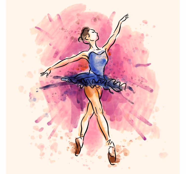 Rullegardin barn ballerina kjole lilla - Tenstickers