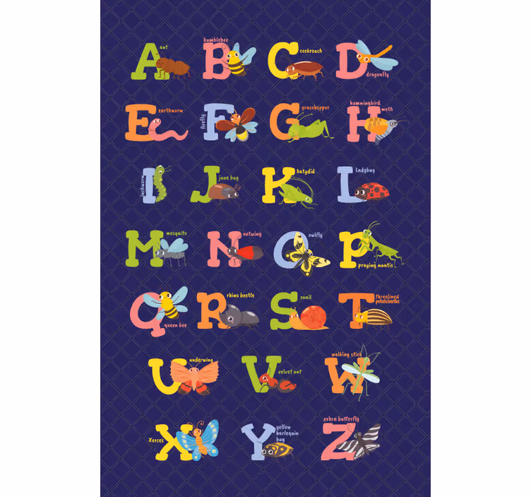 Rullegardin barn engelsk alfabet - Tenstickers