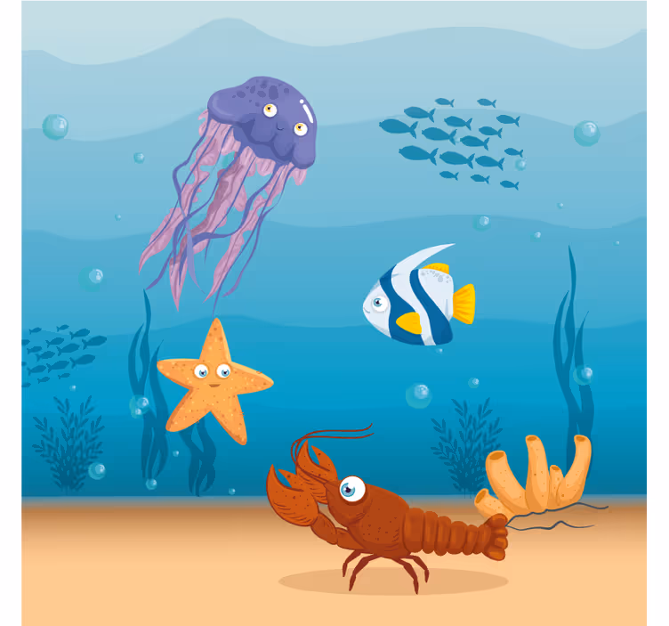 Rullegardin barn seaworld livs tegneserie - Tenstickers
