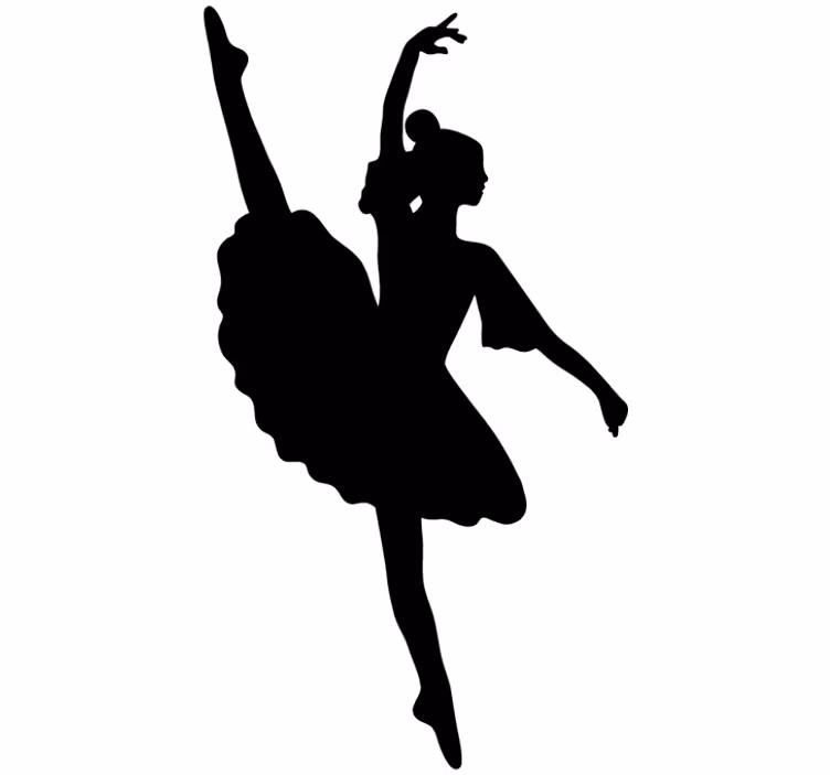 Rullegardin ungdom ballerina silhuett elastisk - Tenstickers