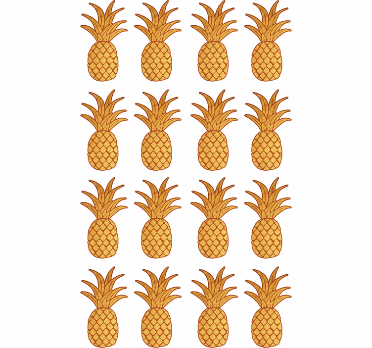 Rullegardin ungdom patrón gylden ananas - Tenstickers