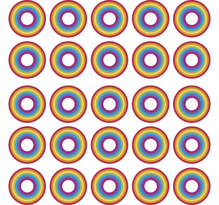 Rullegardin ungdom geometriske regnbuer - Tenstickers