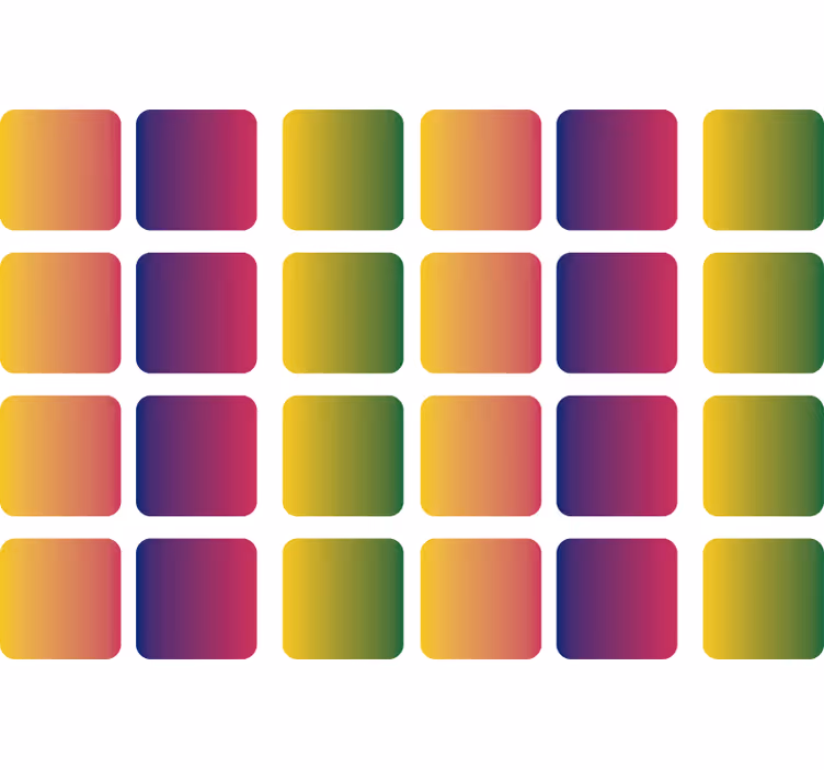 Rullegardin ungdom geometriske firkanter regnbue - Tenstickers