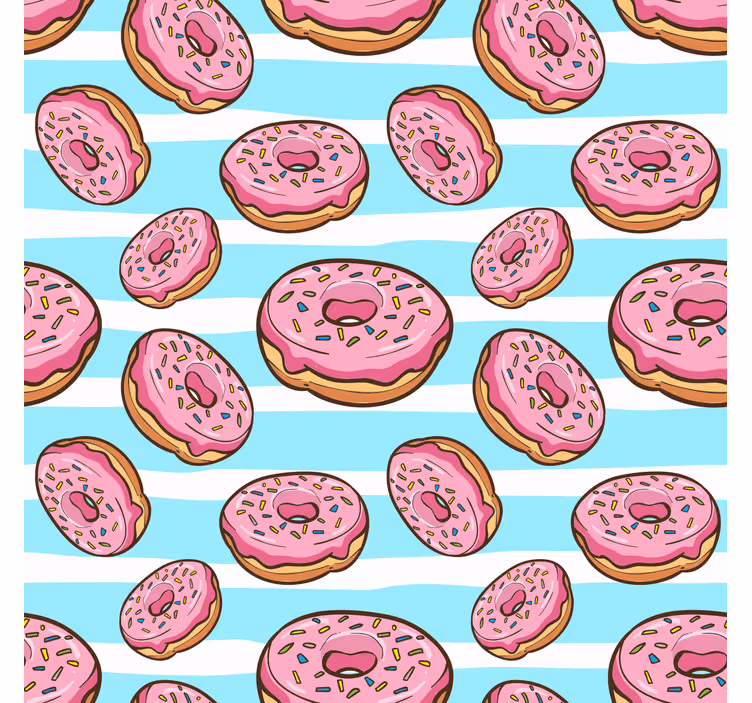 Rullegardin ungdom slapp av vær glad med donut - Tenstickers
