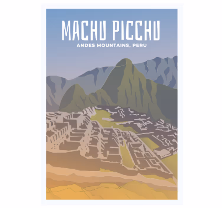 Rullegardin ungdom machu picchu design - Tenstickers
